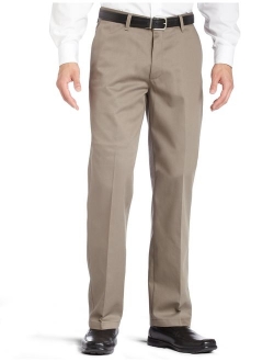 Men's Stain Resistant Relaxed Fit Flat Front Pant
