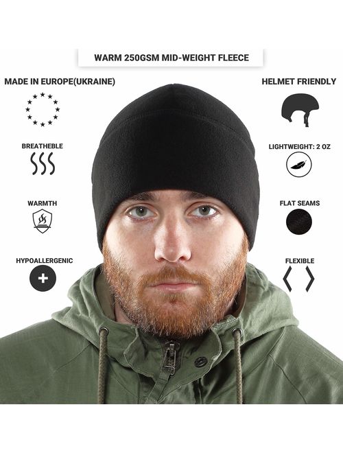 2Sabers Fleece Winter Warm Watch Cap - Mens - Army Military Tactical Skull Beanie Hat