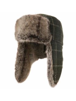 Comhats Cotton Trapper Hat Faux Fur Earflaps Hunting Hat Warm Pillow Lining Unisex