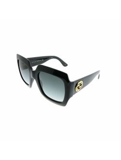 GG0053S 001 Shiny Black GG0053S Butterfly Sunglasses Lens Category 3 Size,54-25-140
