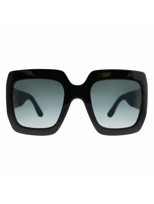 Gucci GG0053S 001 Shiny Black GG0053S Butterfly Sunglasses Lens Category 3 Size,54-25-140