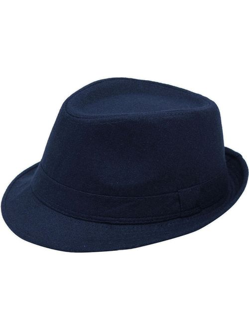 Men's Classic Manhattan Structured Trilby Fedora Hat