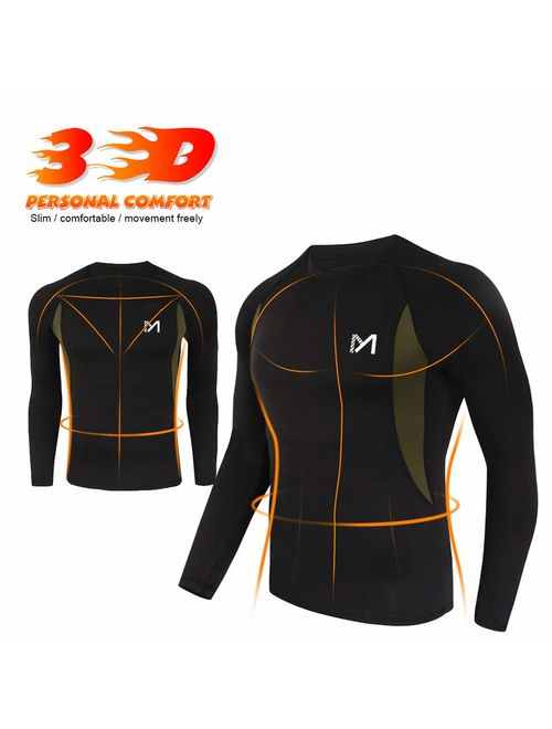 Men's Thermal Underwear Set, Sport Long Johns Base Layer for Male, Winter Gear Compression Suits for Skiing Running