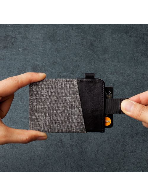 Minimalist Slim Wallet- Front Pocket Credit Card Holder with Cash & Key