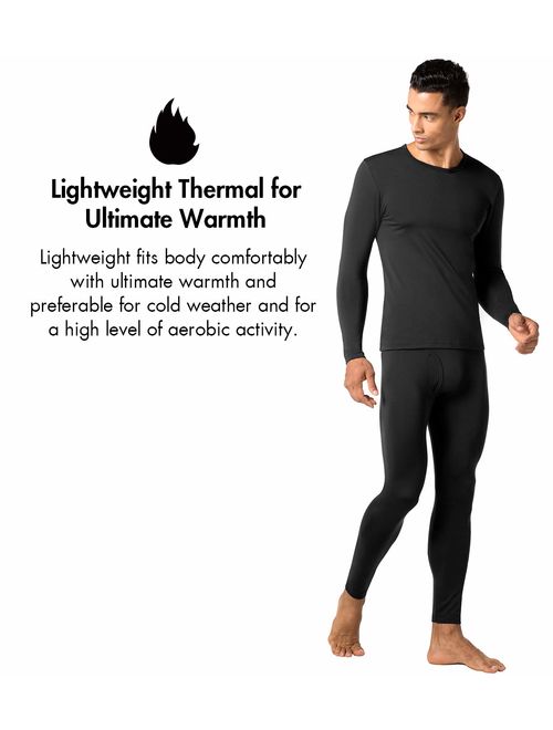 LAPASA Men's Thermal Underwear Tops Fleece Lined Base Layer Long Sleeve Shirts M09