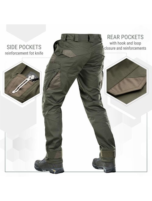 Aggressor Flex - Tactical Pants - Men Black Cotton with Cargo Pockets