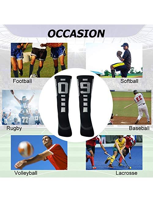Soccer Socks, Comifun Adults Teens Athletic Player Custom Team Number ID Socks Football Socks 1 Pair