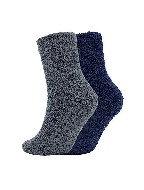 Women's Winter Thick Warm Non-Slip Slipper Socks Pack of 2/4/6 Men