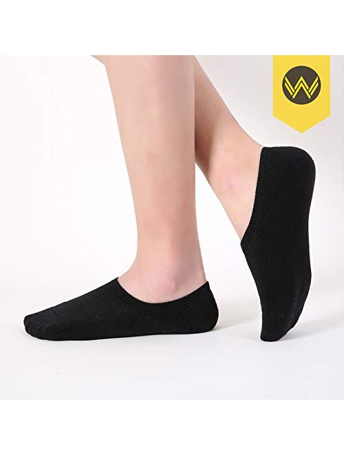 6 Pairs Womens No Show Invisible Liner Socks Unisex Nonslip Footies 10-13 Cotton