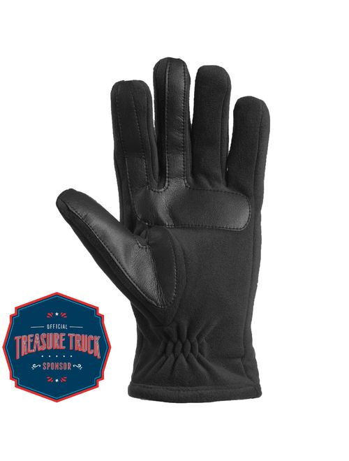 isotoner Men's Tech Stretch Touchscreen Texting Cold Weather Gloves with Warm Dual Lining