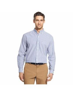 Men's Button Down Long Sleeve Stretch Performance Stripe Shirt