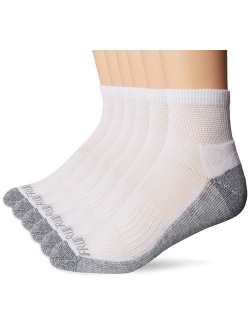 Men's Ankle Quarter Socks (6 Pack) with Cushion and Arch Support