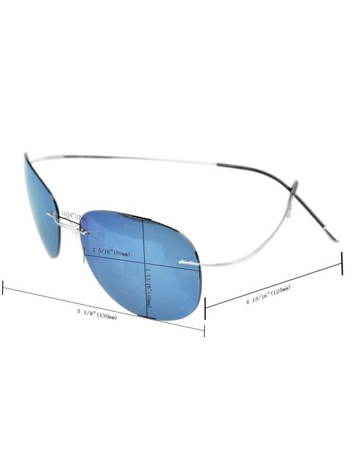 Eyekepper Rimless Titanium Frame Polarized Sunglasses