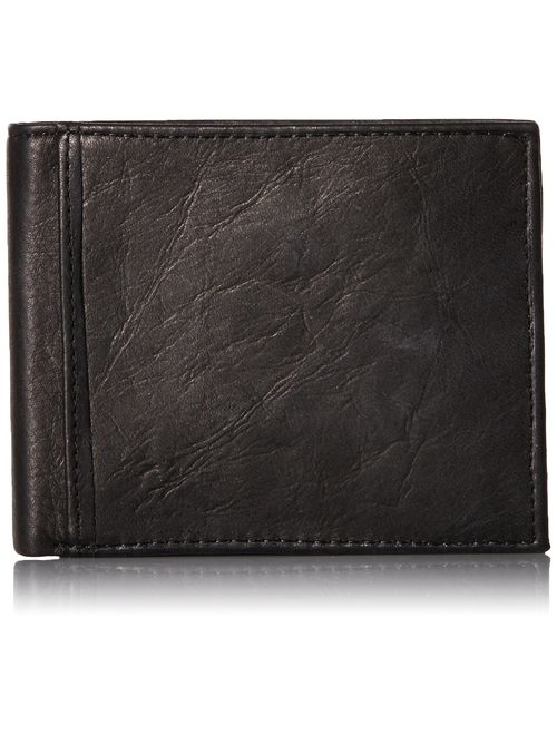 Fossil Men's Ingram Leather RFID Blocking Bifold Flip ID Wallet