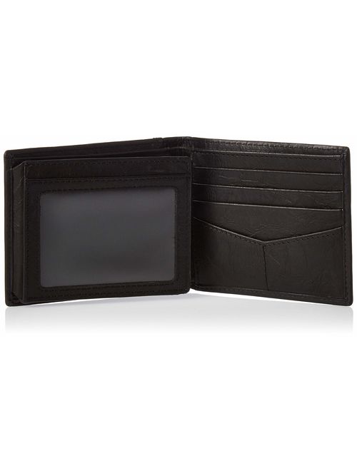 Fossil Men's Ingram Leather RFID Blocking Bifold Flip ID Wallet