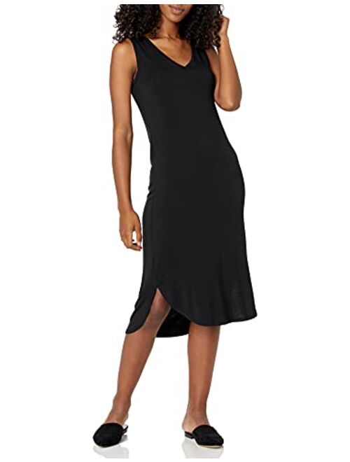 Amazon Brand - Daily Ritual Women's Jersey Sleeveless V-Neck Midi Dress