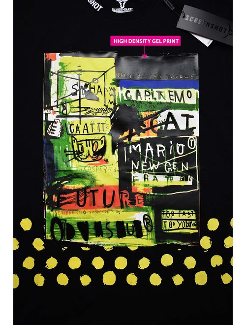 Screenshotbrand Mens Hipster Hip-Hop Premiun Technique Tees - Stylish Longline Latest NYC Fashion T-Shirts