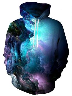 Linnhoy Unisex 3D Graphic Printed Hooded Sweatshirt Casual Pullover Hoodie with Big Pockets