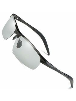 MOTELAN Men's Photochromic Polarized UV400 Sunglasses for Outdoor Fishing Golf Beach Baseball Sports