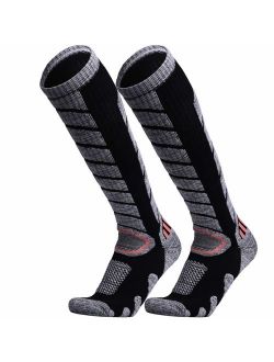 WEIERYA Ski Socks 2 Pairs Pack for Skiing, Snowboarding, Cold Weather, Winter Performance Socks