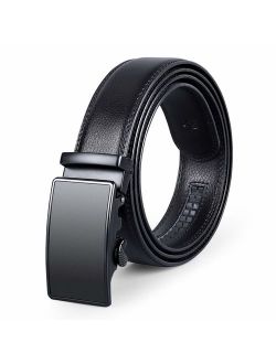 Men's Leather Belt, Ratchet Dress Belt with Automatic Buckle in Gift Box by WERFORU