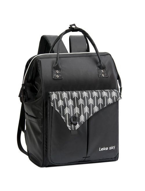 Lekesky Laptop Backpack 15.6 Inch Stylish School Backpack Water Resistant Travel Backpack for Women and Men