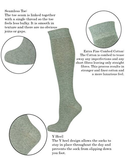 Mysocks Unisex Knee High Long Socks Plain