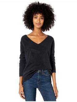 Amazon Brand - Goodthreads Women's Mid-Gauge Stretch V-Neck Sweater
