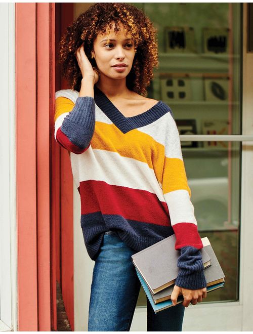 Amazon Brand - Goodthreads Women's Mid-Gauge Stretch V-Neck Sweater