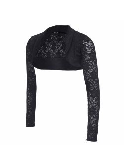HDE Open Front Shrugs for Women Long Sleeve Bolero Cropped Cardigan Sweater S-4X