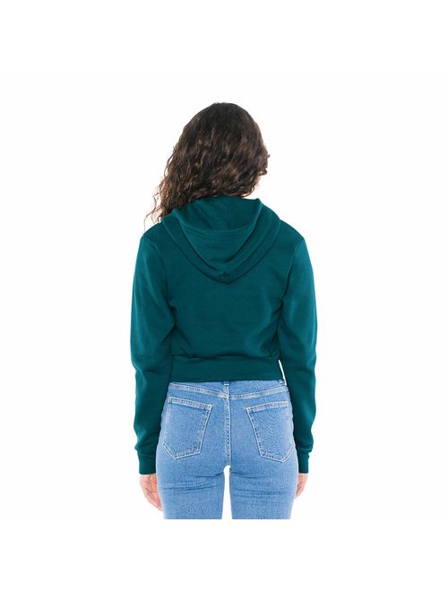 American Apparel Women's Flex Fleece Cropped Long Sleeve Zip Hoodie