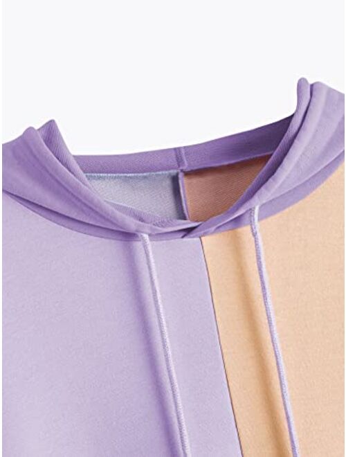 SweatyRocks Womens Long Sleeve Floral Print Pullover Hoodie Sweatshirt Tops