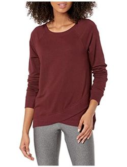 Women's Studio Terry Long-Sleeve Cross-Front Sweatshirt