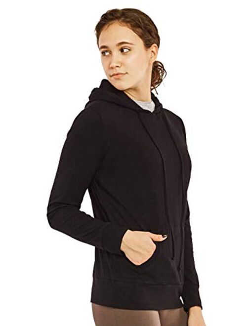 Sofra Women's Thin Cotton Pullover Hoodie Sweater