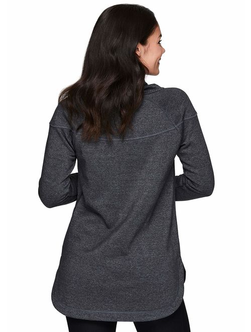 RBX Active Women's Long Sleeve Fashion Fleece Tunic Pullover Sweatshirt