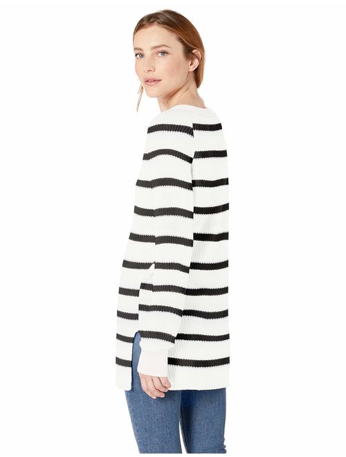 Amazon Brand - Goodthreads Women's Cotton Shaker Stitch Deep V-Neck Sweater