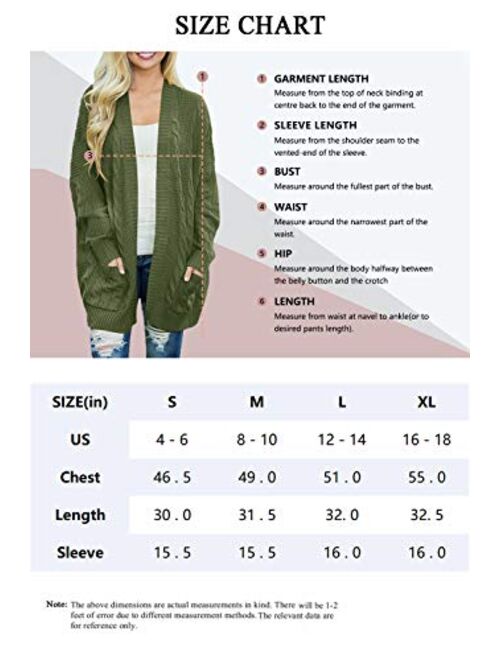 For G and PL Women Open Front Long Sleeve Sweater Cardigan Coat with Pocket