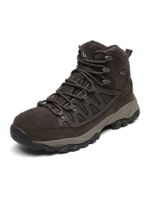NORTIV 8 Men's Waterproof Hiking Boots Mid Outdoor Backpacking Trekking Trails Lightweight Shoes