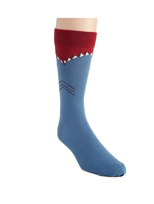 K. Bell Socks Men's Leg Eating Animal Novelty Crew Socks