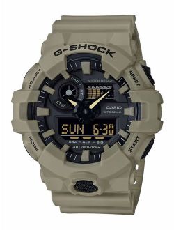 Men's G SHOCK Quartz Watch with Resin Strap, Beige, 25.8 (Model: GA-700UC-5ACR)