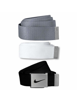 Men's SG Silver-Tone Buckle with Three Interchangeable Belt Straps
