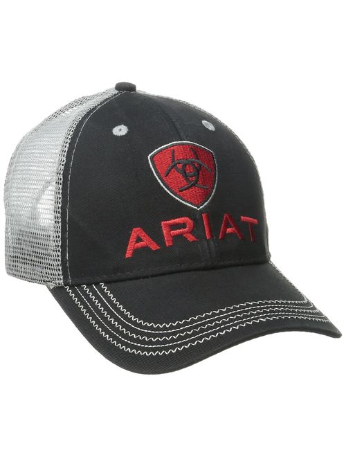 Ariat Men's Black Red Gray Mesh Hat