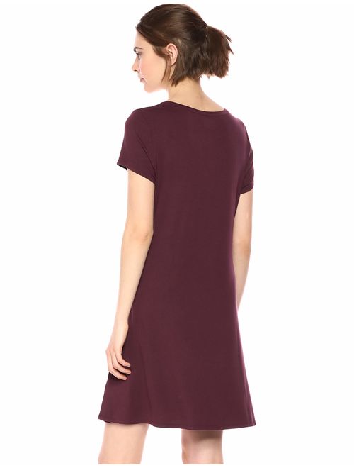 Amazon Essentials Women's Short-Sleeve Scoopneck Swing Dress