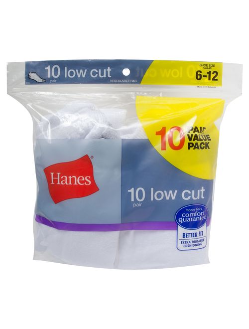 Hanes Ultimate Men's Ultimate Low Cut Socks, 10-Pack