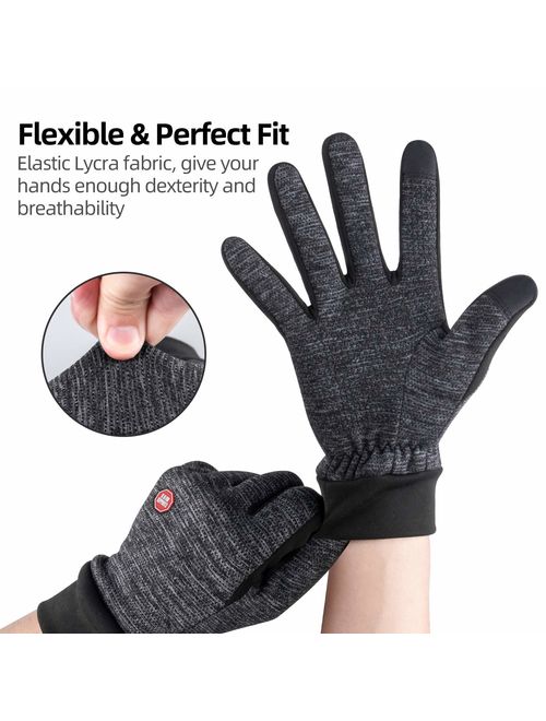 HiCool 2019 Touch Screen Winter Gloves for Men Women Anti-Slip Warm Gloves Cold Weather Outdoor Thermal Gloves for Running Driving Cycling