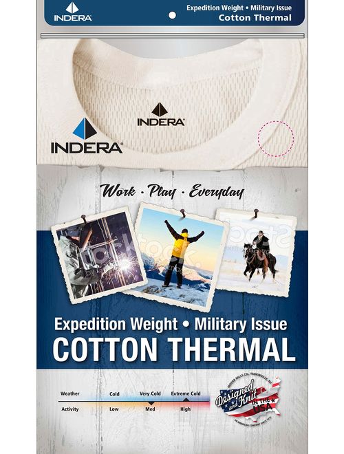 Indera Men's Expedition Weight Cotton Raschel Knit Thermal Underwear Top