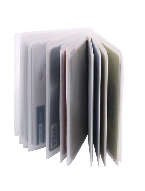 Set of 2-10 Page Plastic Card Wallet Insert For Bifold Trifold 20 Slots Replacement