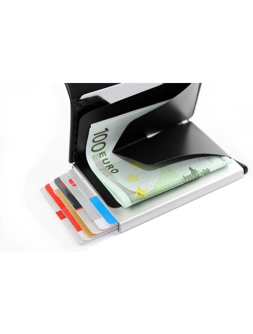 HONB RFID Slim Wallet Front Pocket Wallet Minimalist Secure Thin Credit Card Holder