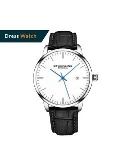 Original Mens Watch Calfskin Leather Strap - Dress + Casual Design - Analog Watch Dial with Date, 3997Z Watches for Men Collection