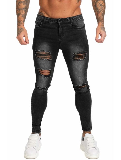 Gingtto Men's Ripped Jeans Slim Fit Skinny Stretch Jeans Pants